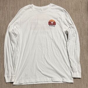 Birddogs Men’s Size L White Long Sleeve Crewneck Stretch Performance Training T